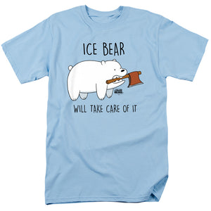 We Bare Bears Take Care Of It Mens T Shirt Light Blue