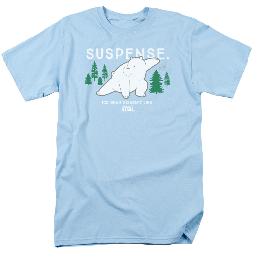 We Bare Bears Suspense Mens T Shirt Light Blue Officially Licensed