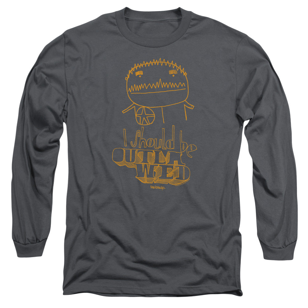 Squidbillies Outlawed Mens Long Sleeve Shirt Charcoal Officially Licensed Officially Licensed