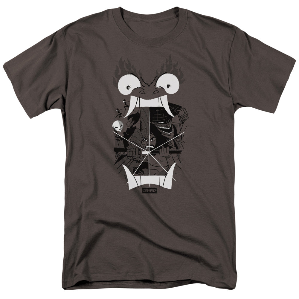 Samurai Jack Divisive Mens T Shirt Charcoal Officially Licensed