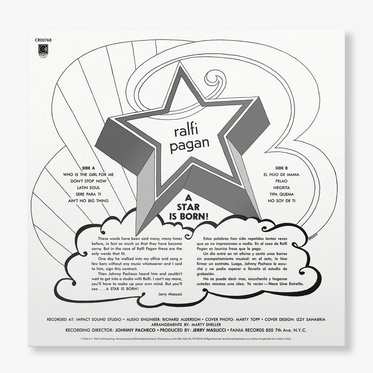 RALFI PAGAN (180G RED VELVET COLOR LP – FANIA EXCLUSIVE) Vinyl Record Vinyl Record