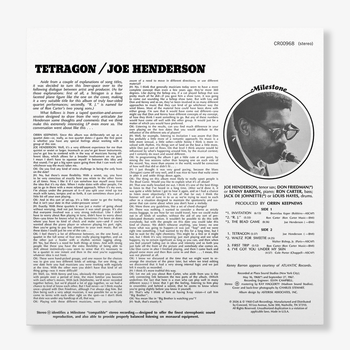 Tetragon (Jazz Dispensary Top Shelf Series) (180g LP) Vinyl Record