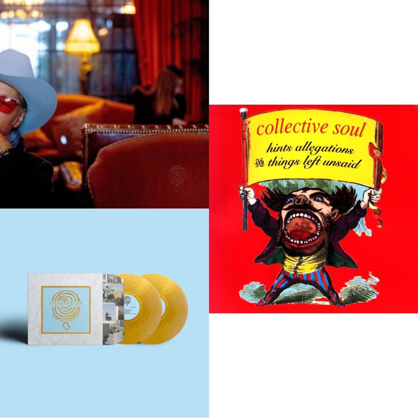 Collective Soul - Vibrating & Here To Eternity & Hints Allegations & Things Left Unsaid - LP Vinyl Bundle