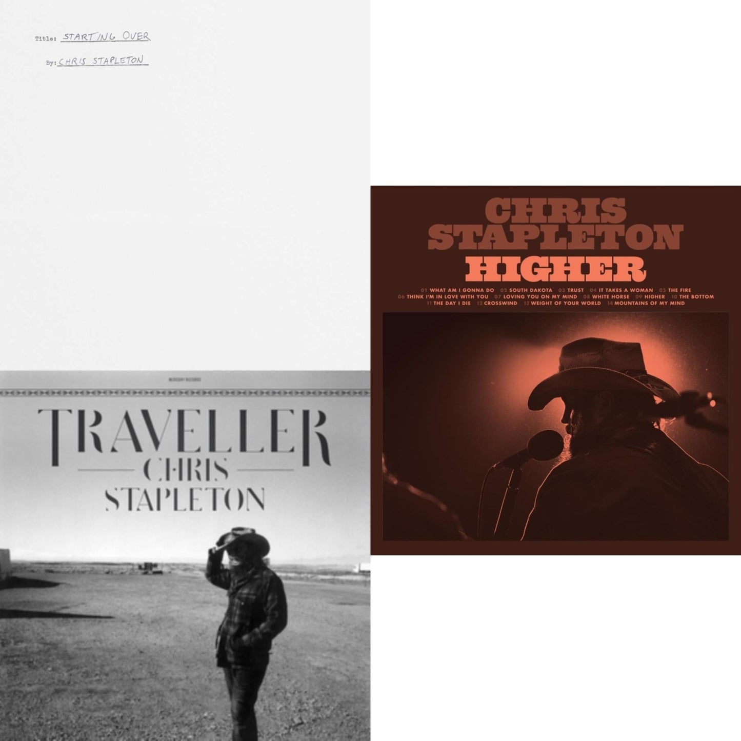 Chris Stapleton - Starting Over (2LP/180G) & Higher (2LP/180G) & Traveller