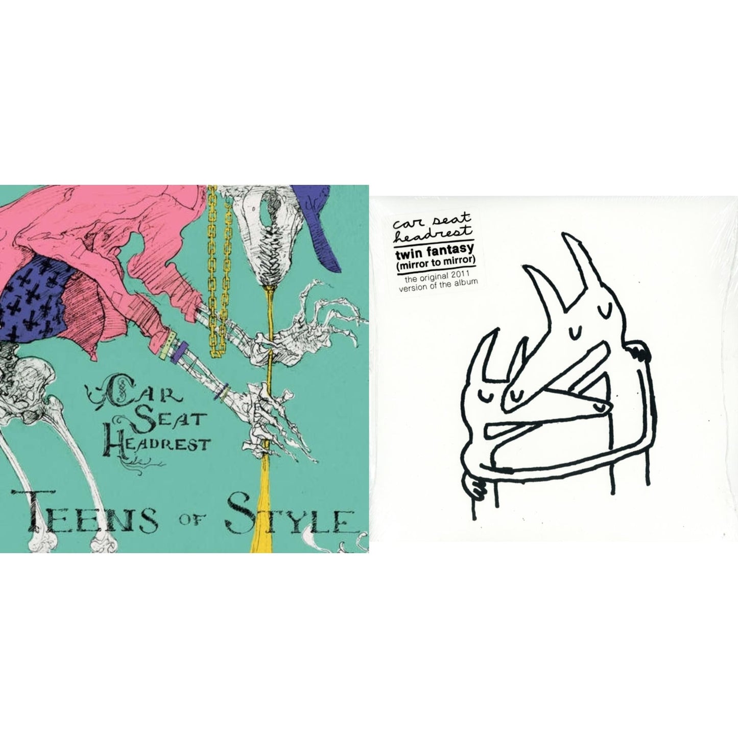Car Seat Headrest - Teens Of Style & Twin Fantasy (Mirror To Mirror) (White LP Vinyl)