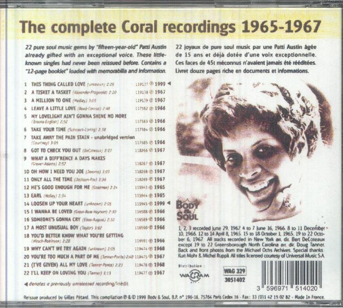 Coral Recordings 1965-1967 Music CD