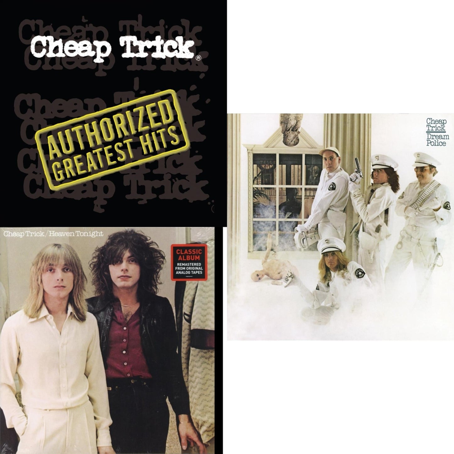 Cheap Trick - Authorized Greatest Hits (2LP) & Heaven Tonight (180G) & Dream Police (180G)