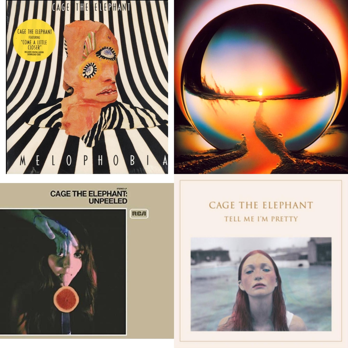 Cage The Elephant - Neon Pill & Tell Me I'm Pretty (180G/Dl Card/Gatefold) & Melophobia (180G/Dl Card) & Unpeeled (2LP/140G/Gatefold)