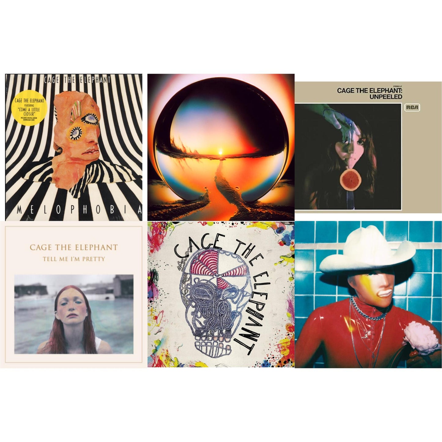 Cage The Elephant - Social Cues (140G/Dl Insert) & Neon Pill & Cage The Elephant (180G) & Tell Me I'm Pretty (180G/Dl Card/Gatefold) & Melophobia (180G/Dl Card) & Unpeeled (2LP/140G/Gatefold)