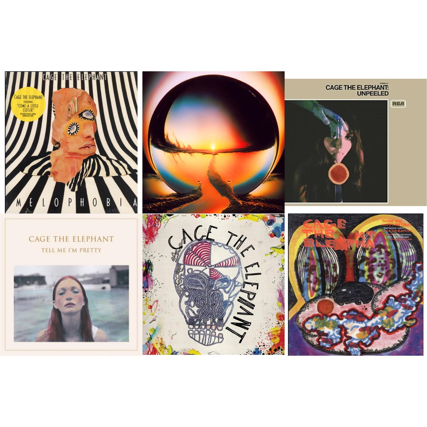 Cage The Elephant - Neon Pill & Cage The Elephant (180G) & Thank You Happy Birthday & Tell Me I'm Pretty (180G/Dl Card/Gatefold) & Melophobia (180G/Dl Card) & Unpeeled (2LP/140G/Gatefold)