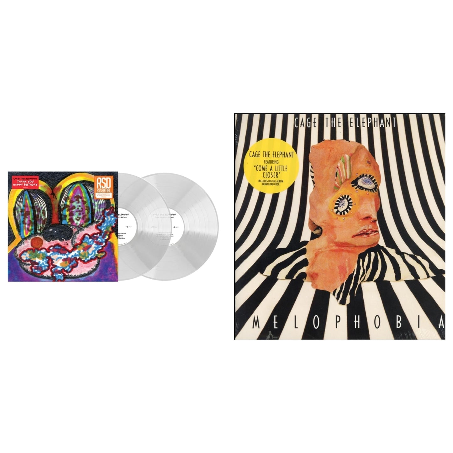 Cage The Elephant - Thank You Happy Birthday (2LP/Utra Clear Vinyl) (Rsd Esstenial) & Melophobia (180G/Dl Card)