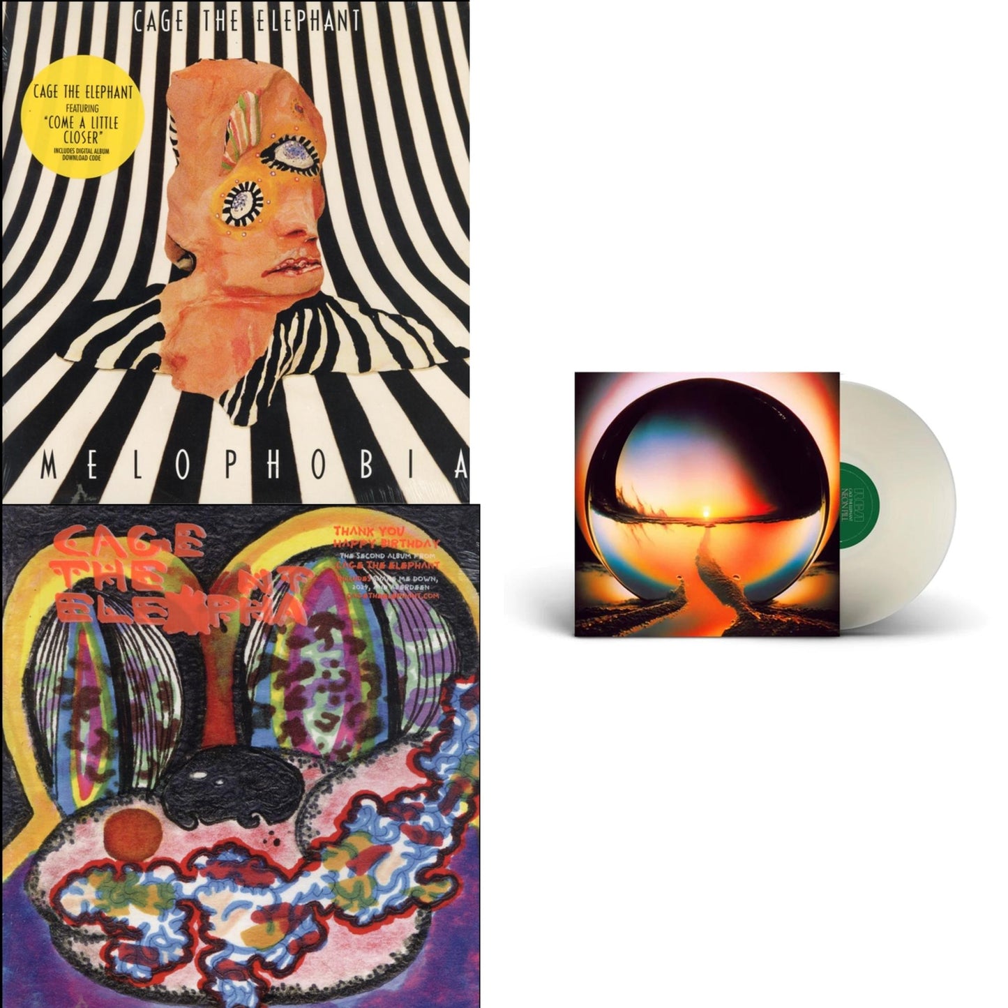 Cage The Elephant - Neon Pill (Milky Clear LP Vinyl) (I) & Thank You Happy Birthday & Melophobia (180G/Dl Card)