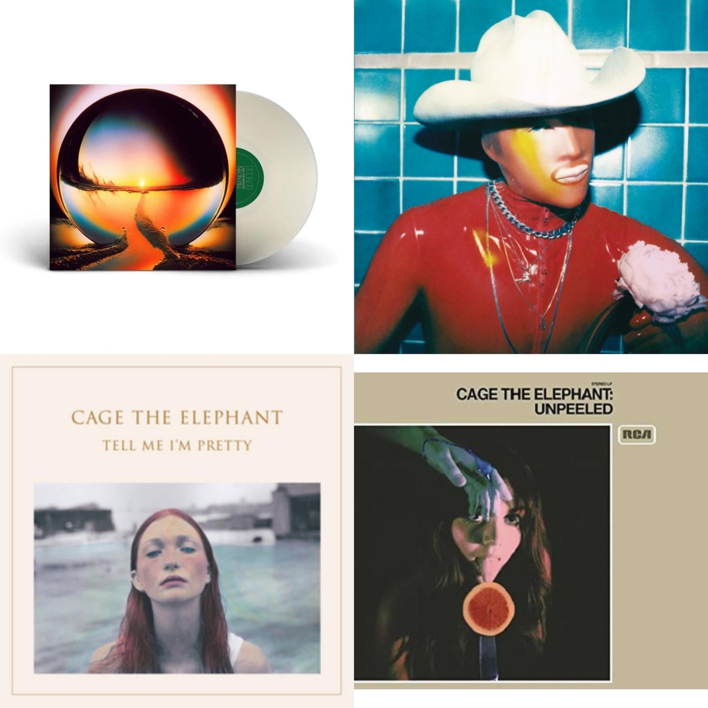 Cage The Elephant - Social Cues (140G/Dl Insert) & Neon Pill (Milky Clear LP Vinyl) (I) & Tell Me I'm Pretty (180G/Dl Card/Gatefold) & Unpeeled (2LP/140G/Gatefold)