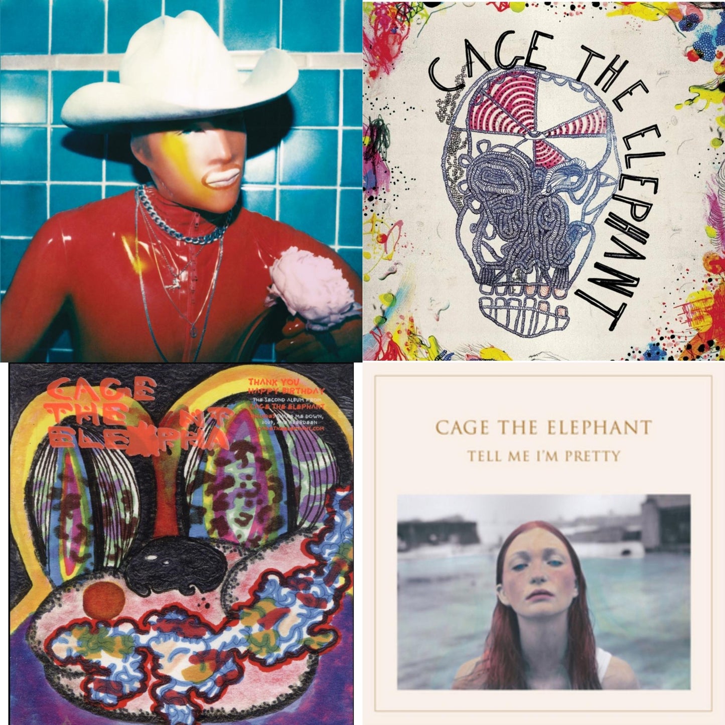 Cage The Elephant - Social Cues (140G/Dl Insert) & Cage The Elephant (180G) & Thank You Happy Birthday & Tell Me I'm Pretty (180G/Dl Card/Gatefold) - LP Vinyl Bundle