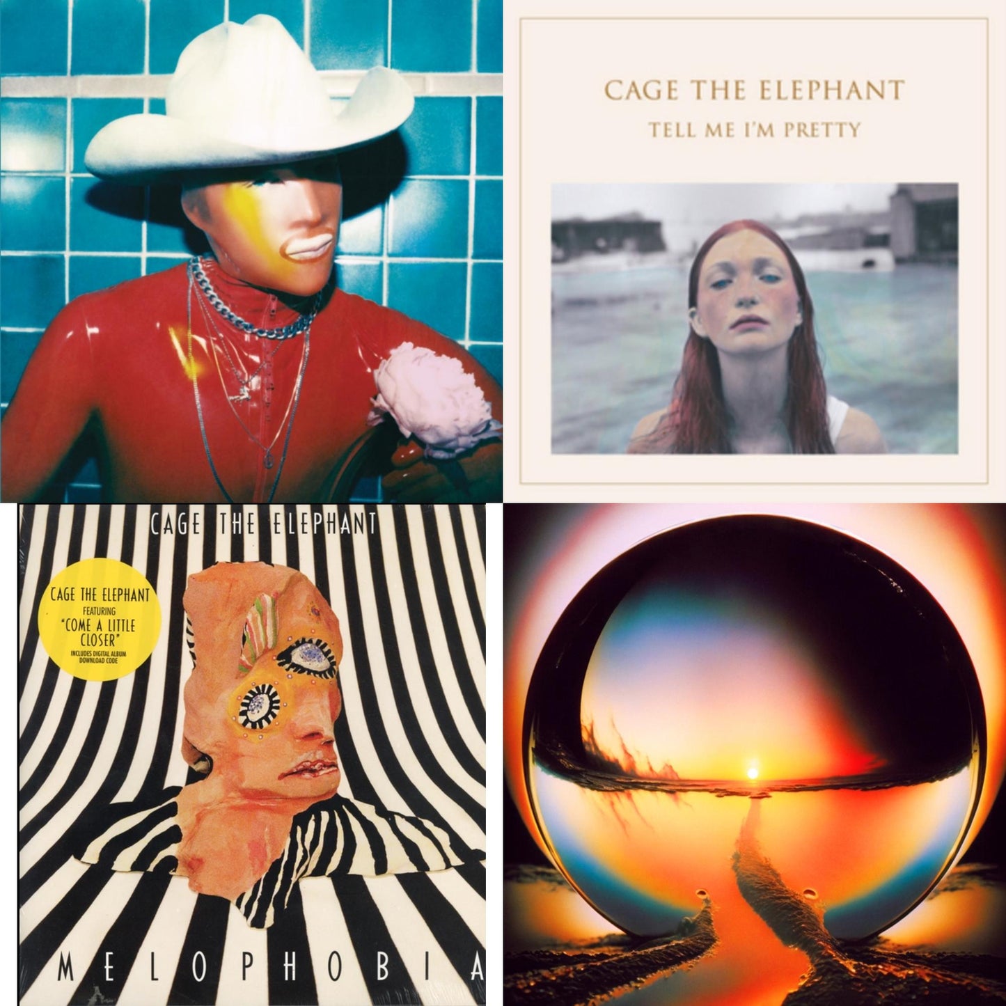 Cage The Elephant - Social Cues (140G/Dl Insert) & Neon Pill & Tell Me I'm Pretty (180G/Dl Card/Gatefold) & Melophobia (180G/Dl Card) - LP Vinyl Bundle