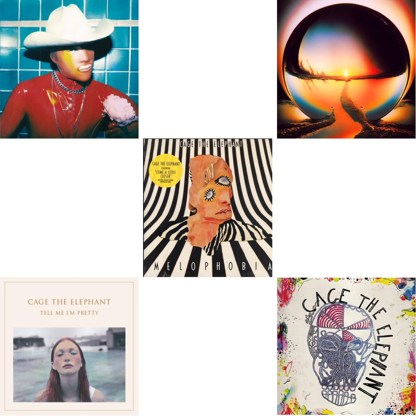 Cage The Elephant - Social Cues (140G/Dl Insert) & Neon Pill & Cage The Elephant (180G) & Tell Me I'm Pretty (180G/Dl Card/Gatefold) & Melophobia (180G/Dl Card) - LP Vinyl Bundle
