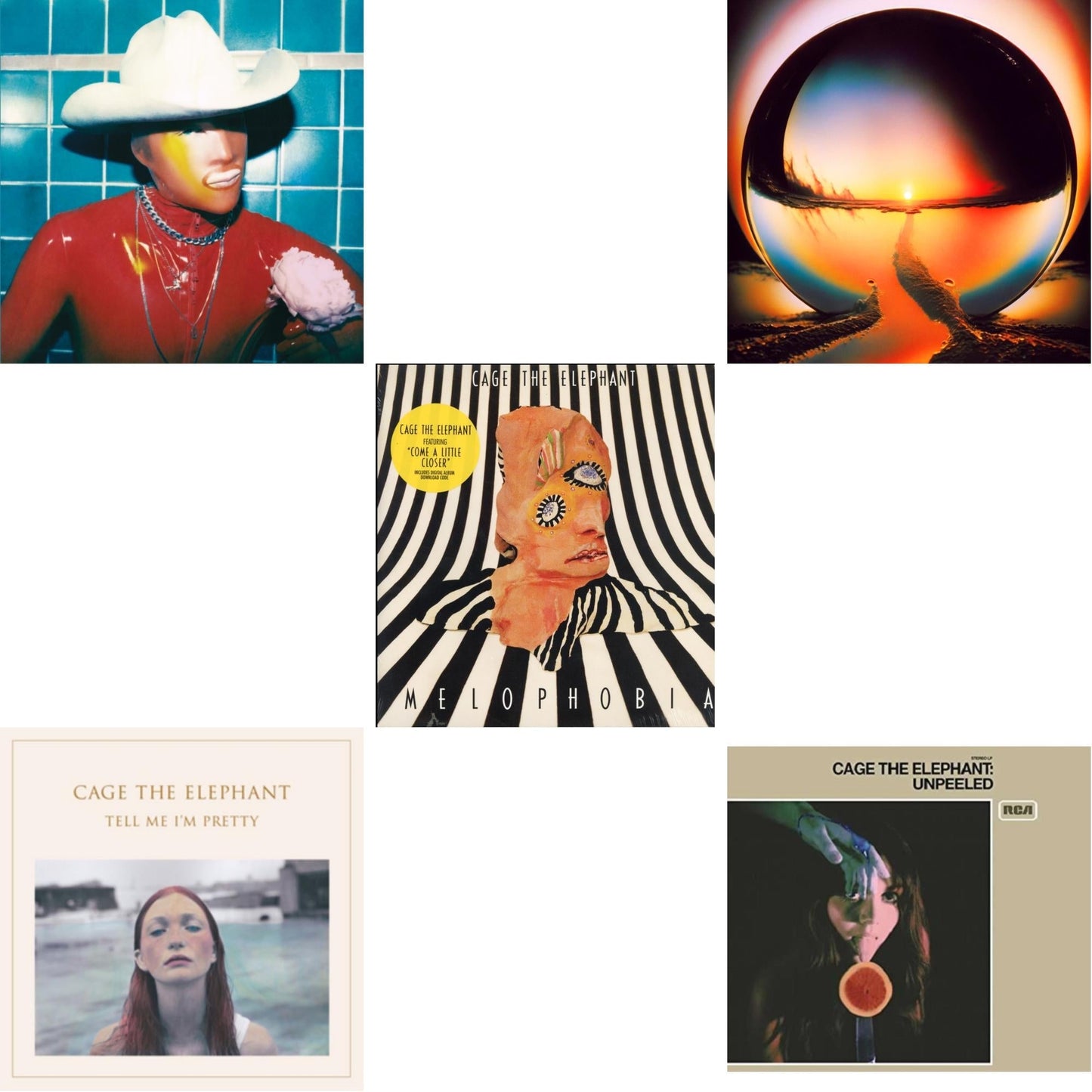 Cage The Elephant - Social Cues (140G/Dl Insert) & Neon Pill & Tell Me I'm Pretty (180G/Dl Card/Gatefold) & Melophobia (180G/Dl Card) & Unpeeled (2LP/140G/Gatefold)