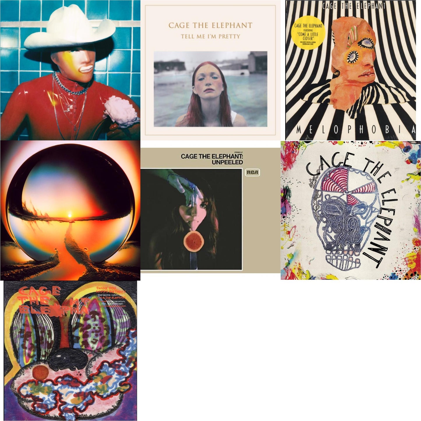 Cage The Elephant - Social Cues (140G/Dl Insert) & Neon Pill & Cage The Elephant (180G) & Thank You Happy Birthday & Tell Me I'm Pretty (180G/Dl Card/Gatefold) & Melophobia (180G/Dl Card) & Unpeeled (2LP/140G/Gatefold)