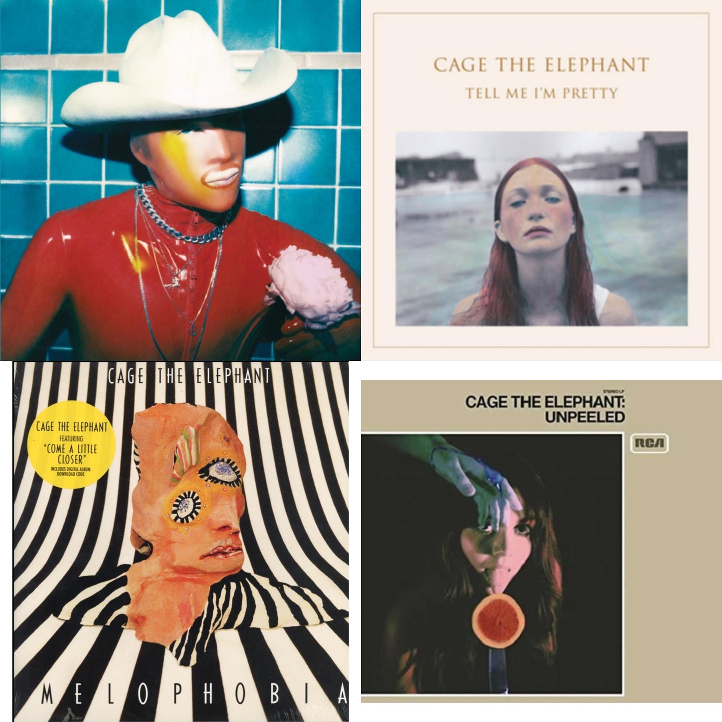 Cage The Elephant - Social Cues (140G/Dl Insert) & Tell Me I'm Pretty (180G/Dl Card/Gatefold) & Melophobia (180G/Dl Card) & Unpeeled (2LP/140G/Gatefold)