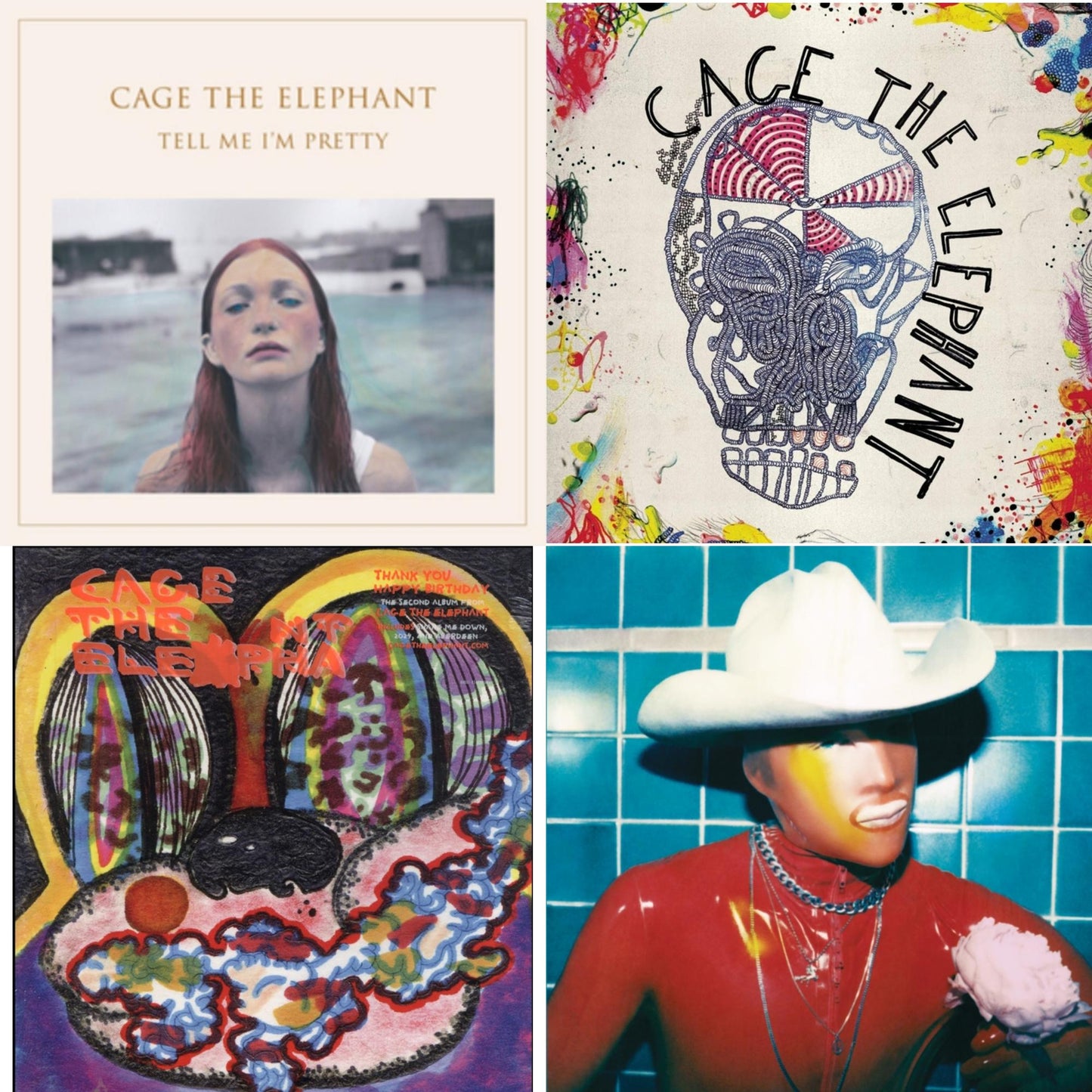 Cage The Elephant - Social Cues (140G/Dl Insert) & Cage The Elephant (180G) & Thank You Happy Birthday & Tell Me I'm Pretty (180G/Dl Card/Gatefold) - LP Vinyl Bundle