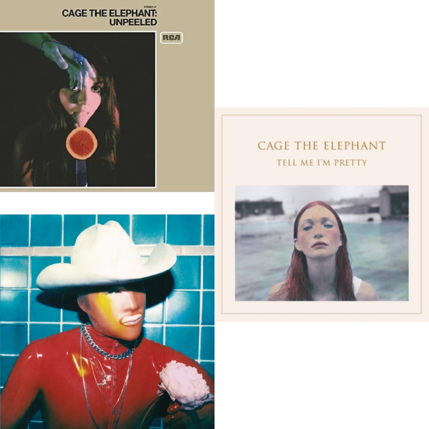 Cage The Elephant - Social Cues (140G/Dl Insert) & Tell Me I'm Pretty (180G/Dl Card/Gatefold) & Unpeeled (2LP/140G/Gatefold)