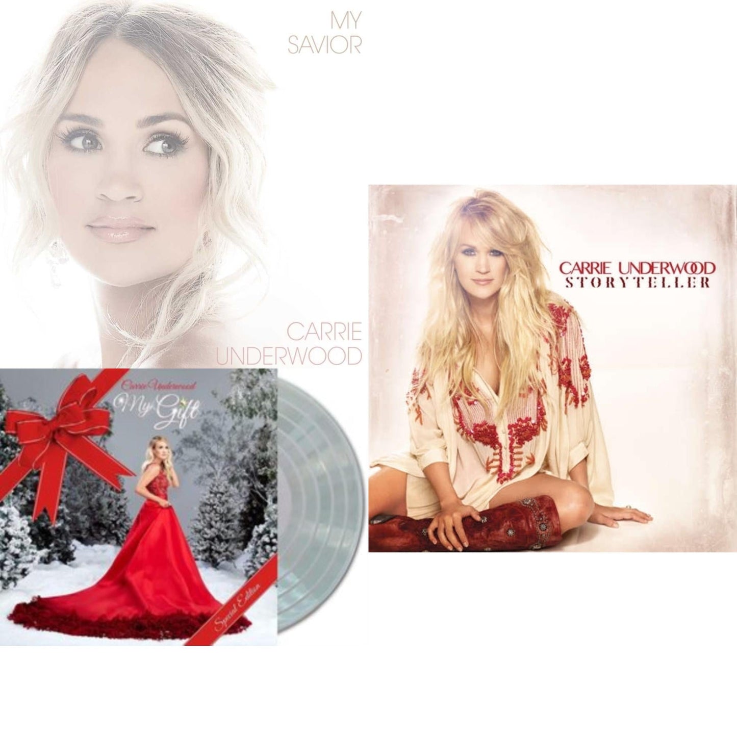 Carrie Underwood - My Savior (White Vinyl/2LP) & My Gift (Special Edition) (Crystal Clear Vinyl/2LP) & Storyteller (2LP/150G/Gatefold)