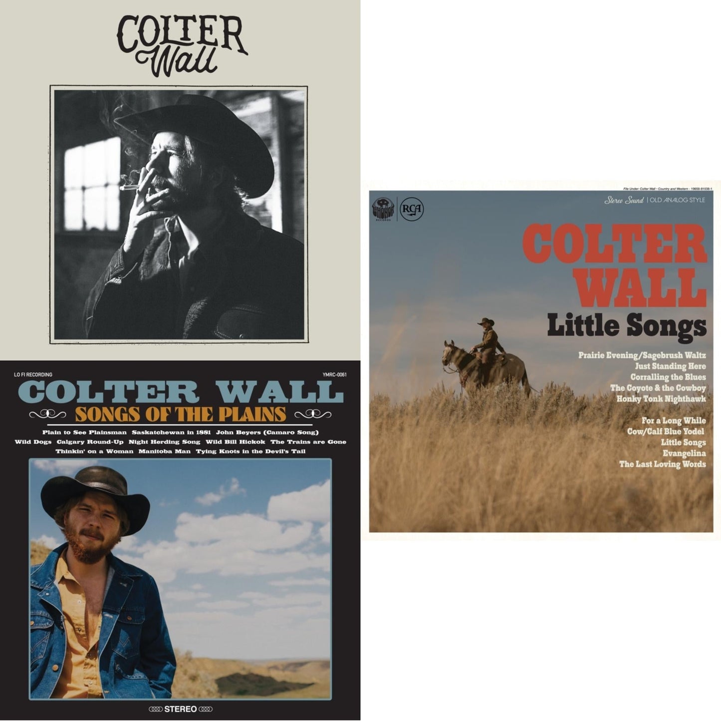 Colter Wall - Colter Wall (Red LP Vinyl) & Songs Of The Plains & Little Songs