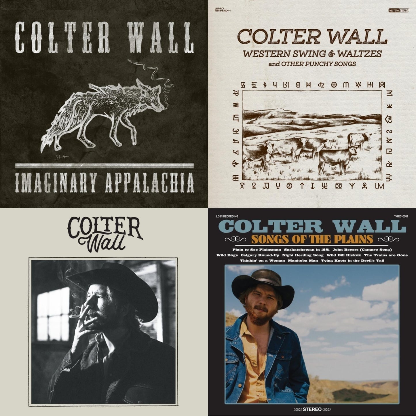 Colter Wall - Imaginary Appalachia (Red LP Vinyl) & Colter Wall (Red LP Vinyl) & Western Swing & Waltzes (Red LP Vinyl) & Songs Of The Plains