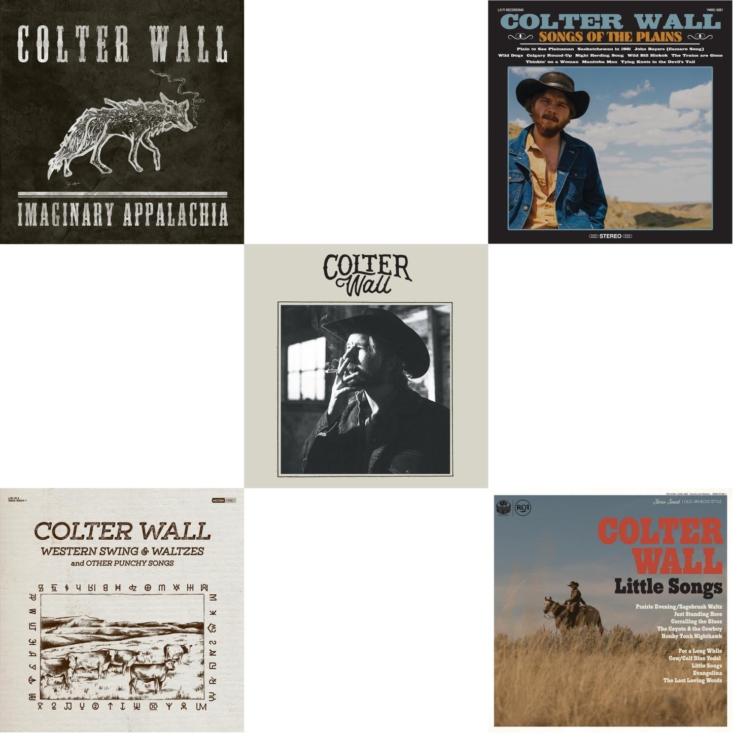 Colter Wall - Imaginary Appalachia (Red LP Vinyl) & Western Swing & Waltzes (Red LP Vinyl) & Colter Wall (Red LP Vinyl) & Songs Of The Plains & Little Songs