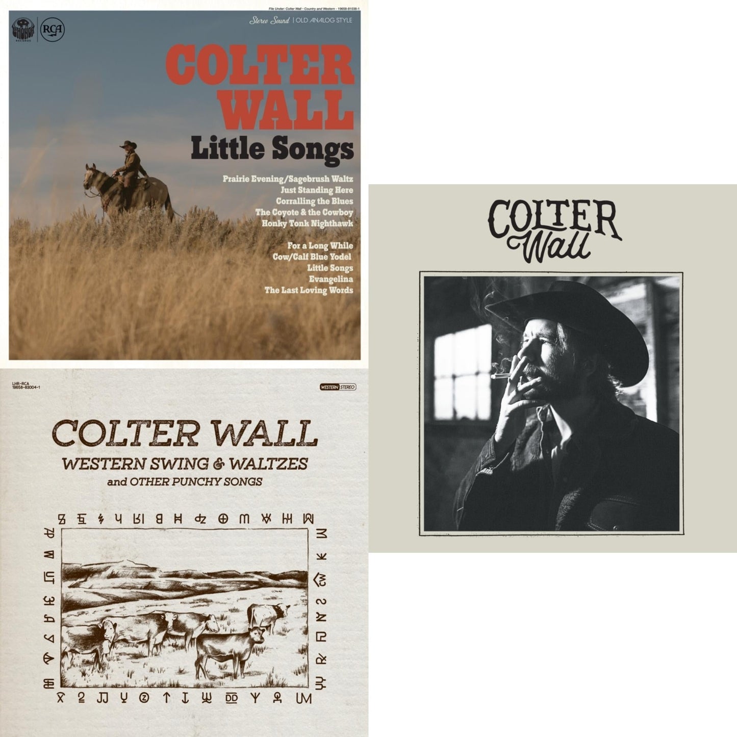 Colter Wall - Little Songs & Colter Wall (Red LP Vinyl) & Western Swing & Waltzes (Red LP Vinyl)