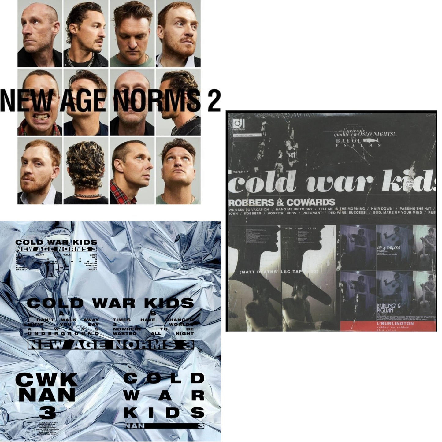 Cold War Kids - New Age Norms 3 & New Age Norms 2 & Robbers & Cowards - LP Vinyl Bundle