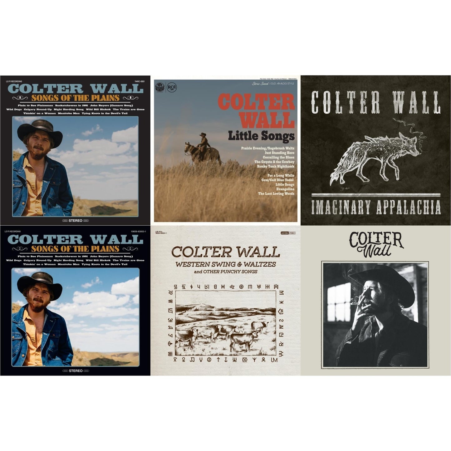 Colter Wall - Songs Of The Plains & Little Songs & Imaginary Appalachia (Red LP Vinyl) & Songs Of The Plains (Red LP Vinyl) & Western Swing & Waltzes (Red LP Vinyl) & Colter Wall (Red LP Vinyl)
