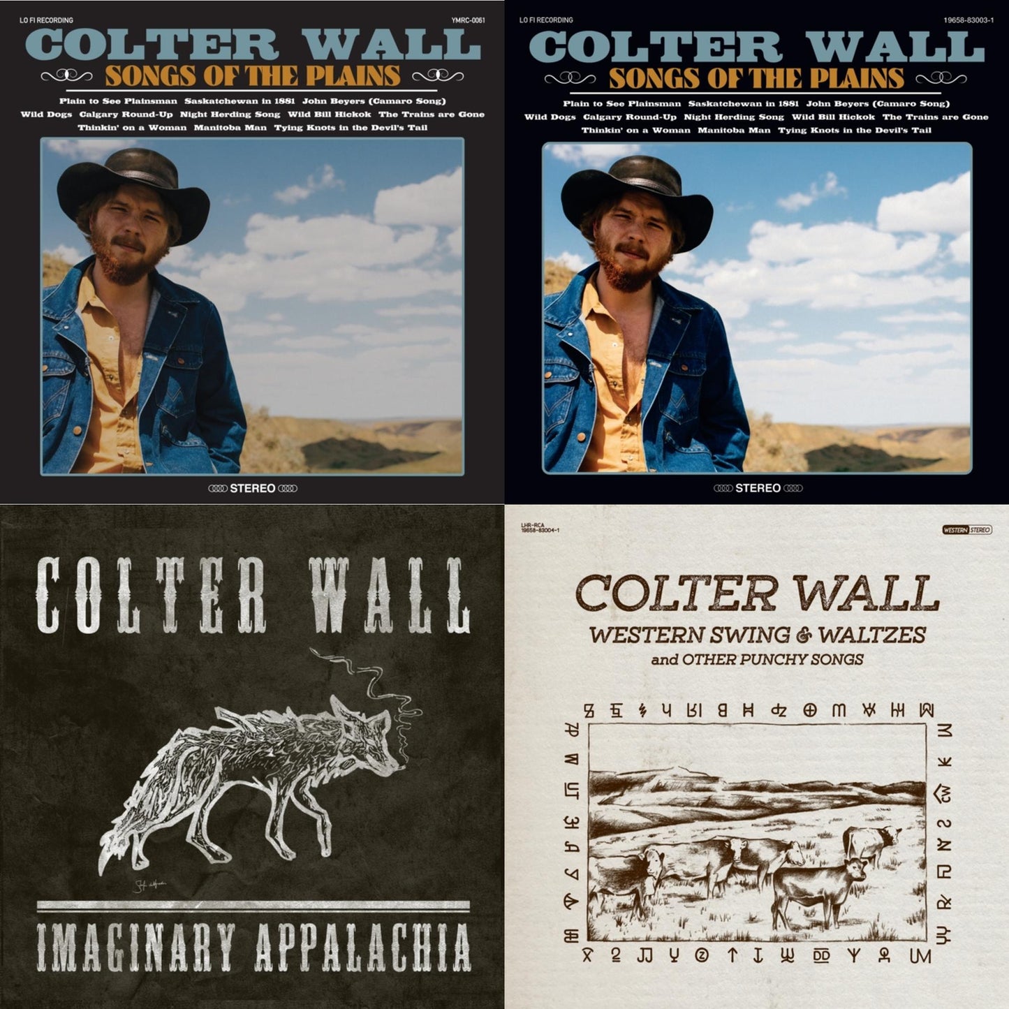Colter Wall - Imaginary Appalachia (Red LP Vinyl) & Songs Of The Plains (Red LP Vinyl) & Western Swing & Waltzes (Red LP Vinyl) & Songs Of The Plains
