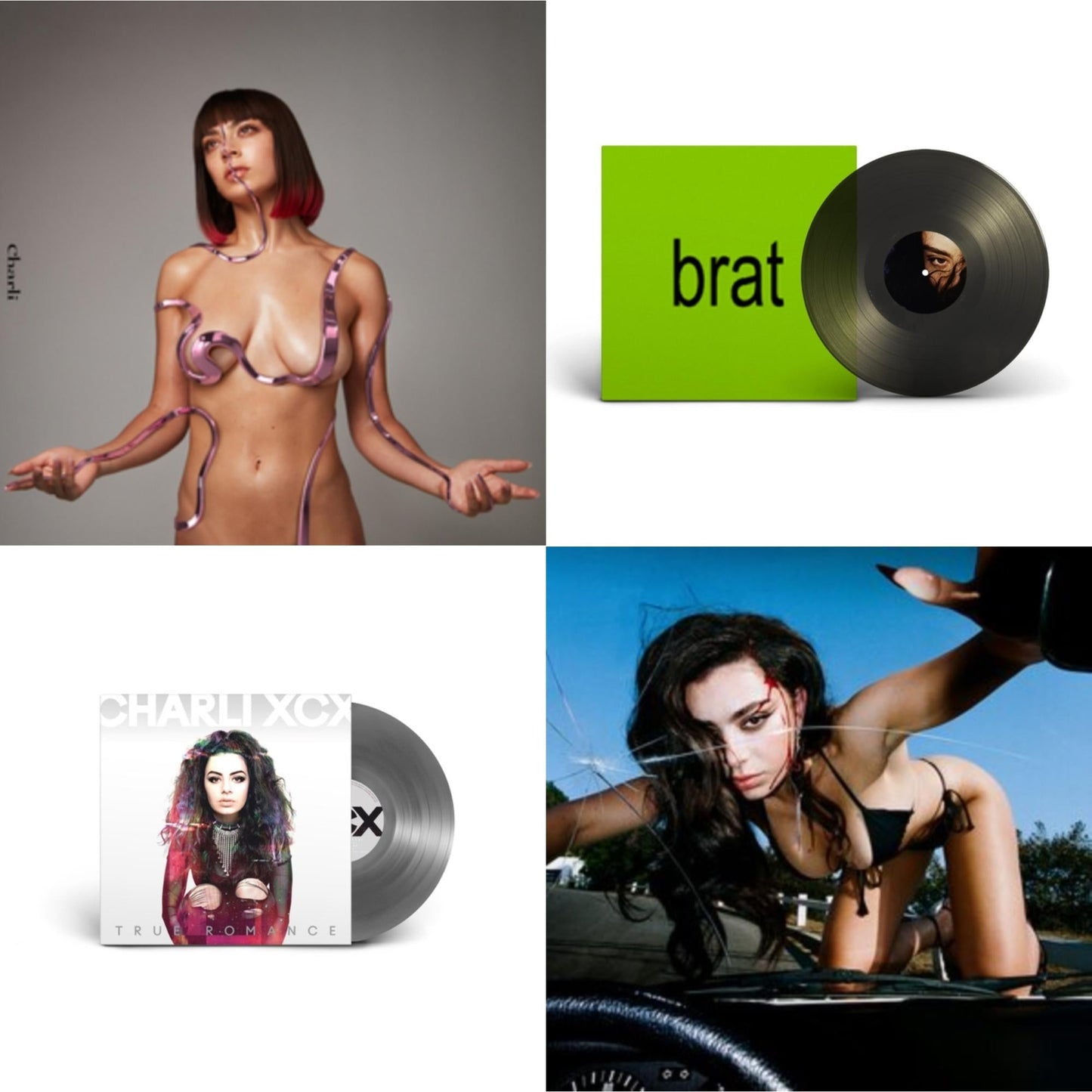 Charli Xcx - Charli Charli (2LP) & Brat (Black Ice LP Vinyl) & True Romance Original Angels Repress & Crash