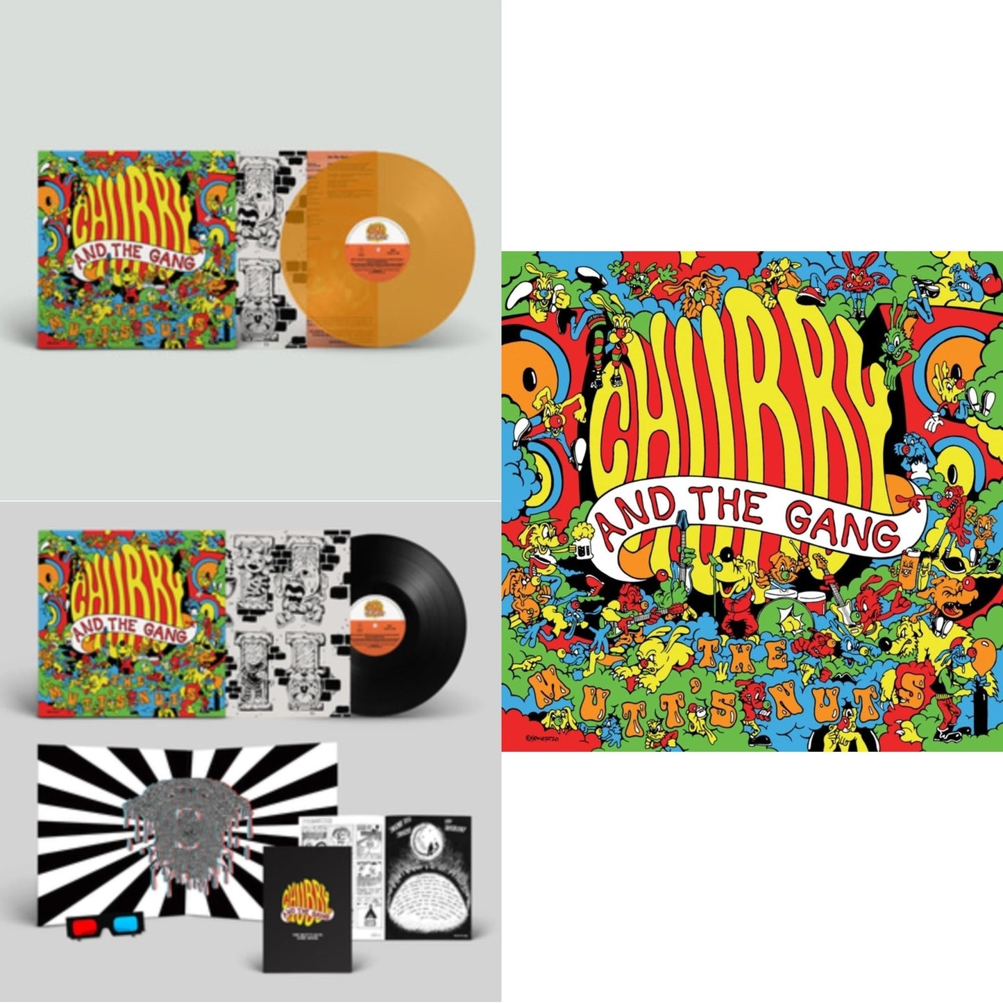 Chubby & The Gang - Mutt's Nuts & Mutt's Nuts (Deluxe) & Mutt's Nuts (Translucent Orange LP Vinyl)