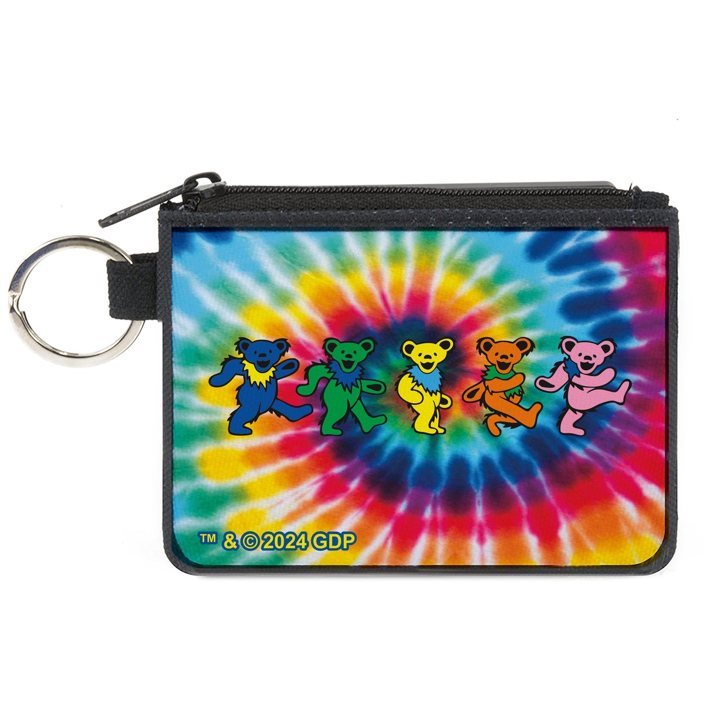 Grateful Dead Dancing Bears Canvas Zipper Wallet