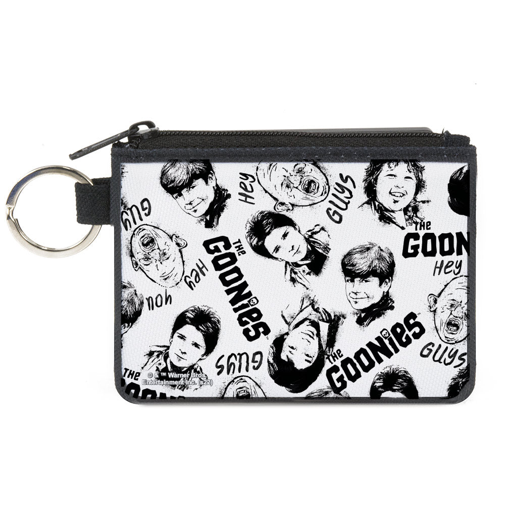The Goonies Character Face Sketch Collage Canvas Zipper Wallet