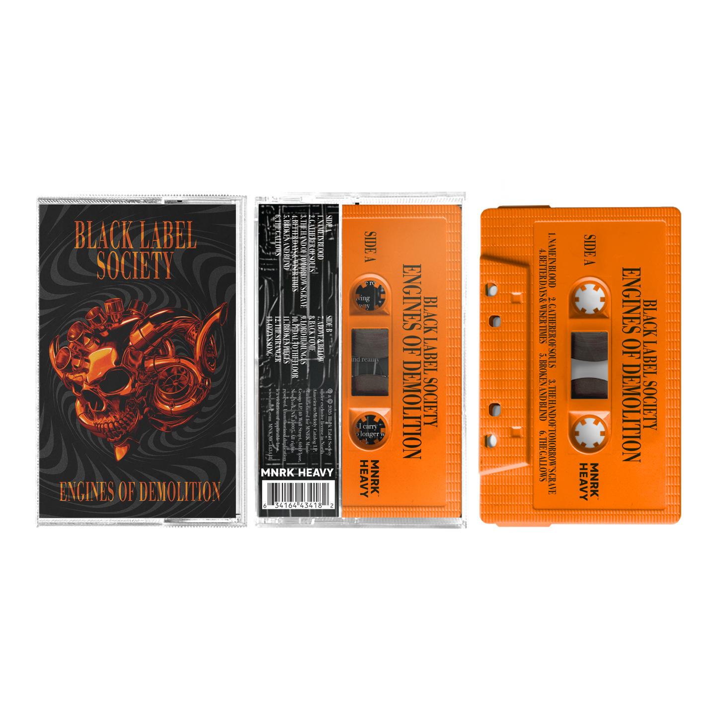 Black Label Society – Engines of Demolition Orange Cassette Tape