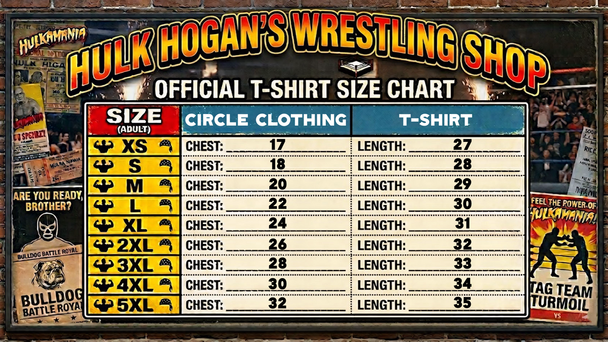 Red Hulkamania Adult T-Shirt