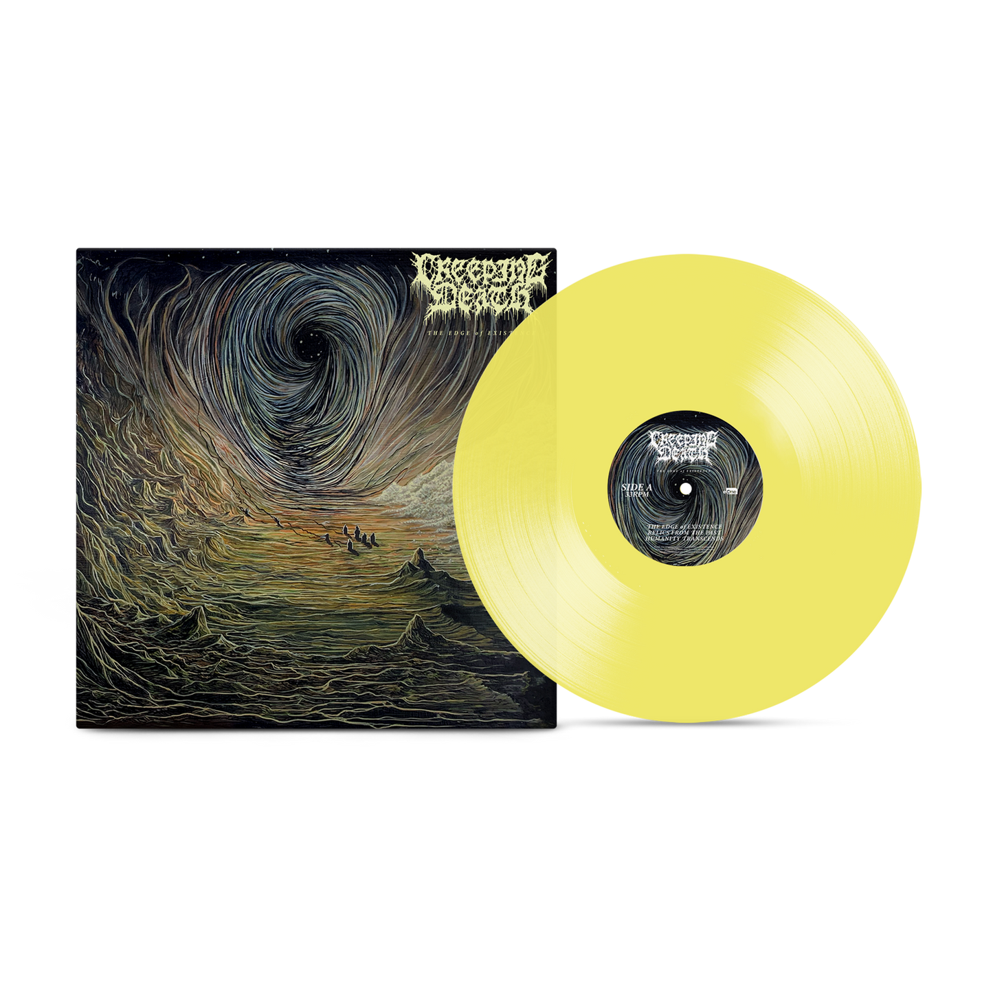 Creeping Death - The Edge of Existence Clear Yellow Vinyl Record