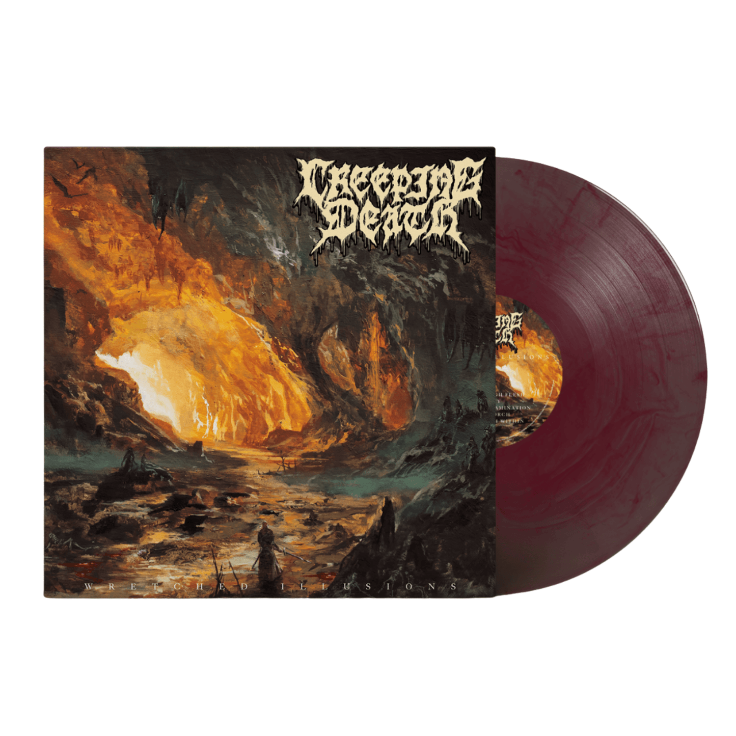 Creeping Death - "Wretched Illusions" Grape Galaxy Vinyl Record