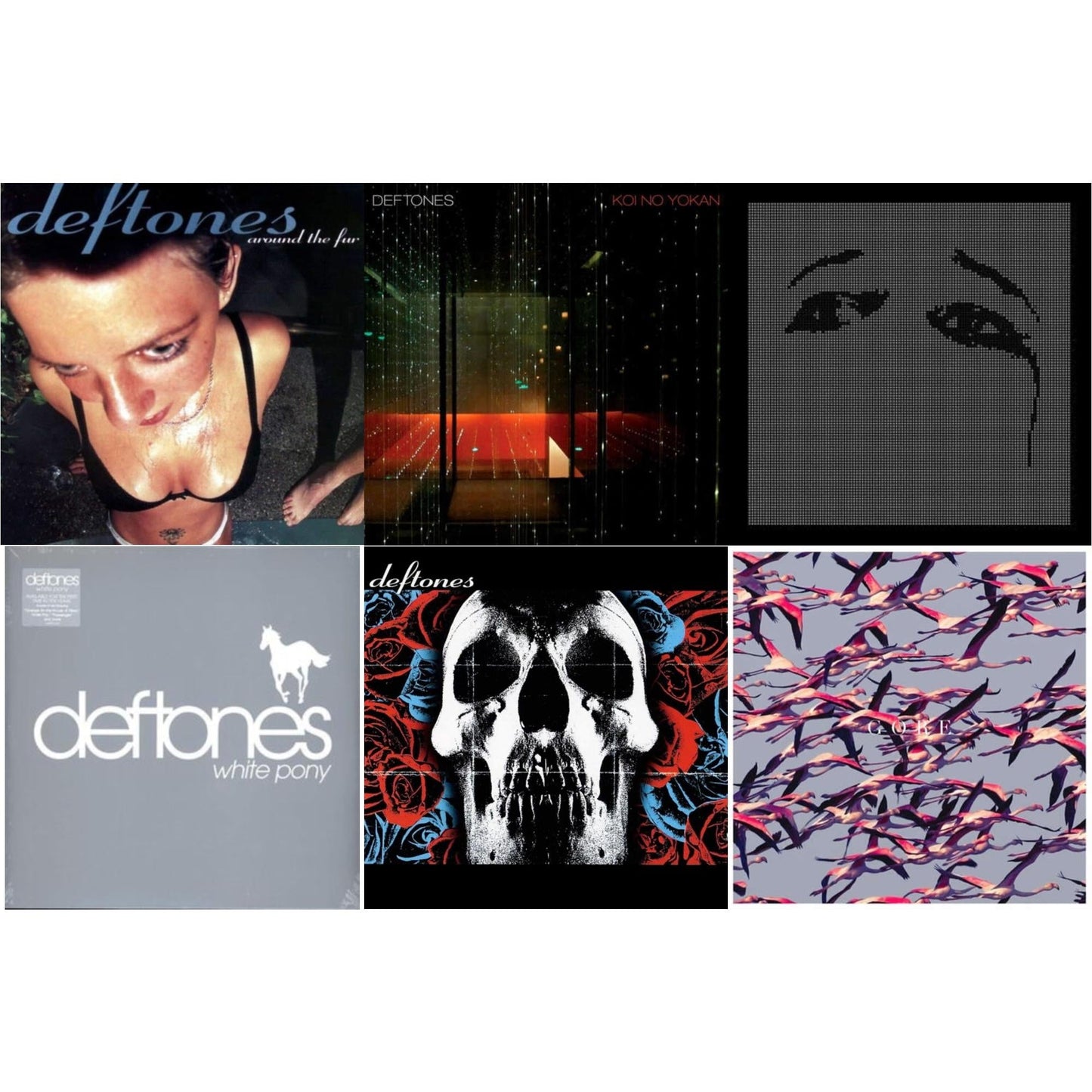 Deftones - Deftones & Ohms & Gore (White LP Vinyl) & Koi No Yokan & Around The Fur (180G) & White Pony