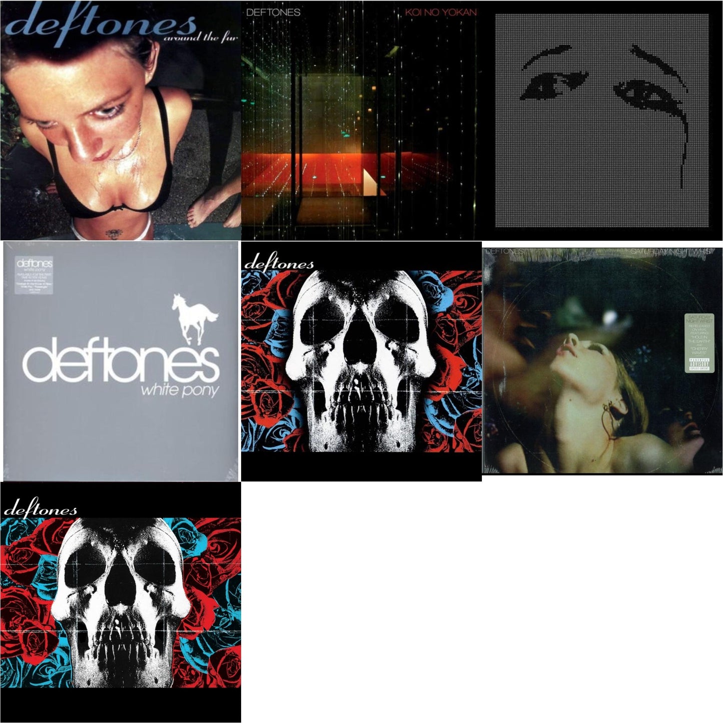 Deftones - Deftones & Deftones (X) (20Th Anniversary/Ruby Red LP Vinyl) & Ohms & Koi No Yokan & Saturday Night Wrist & Around The Fur (180G) & White Pony