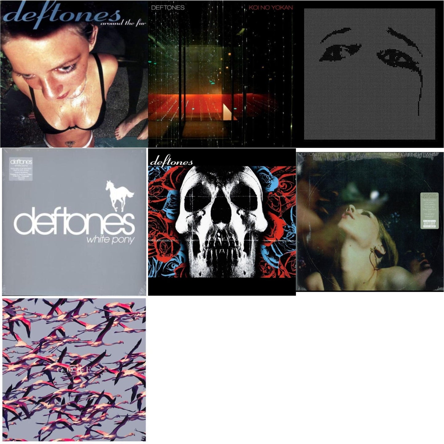 Deftones - Deftones & Ohms & Gore (White LP Vinyl) & Koi No Yokan & Saturday Night Wrist & Around The Fur (180G) & White Pony