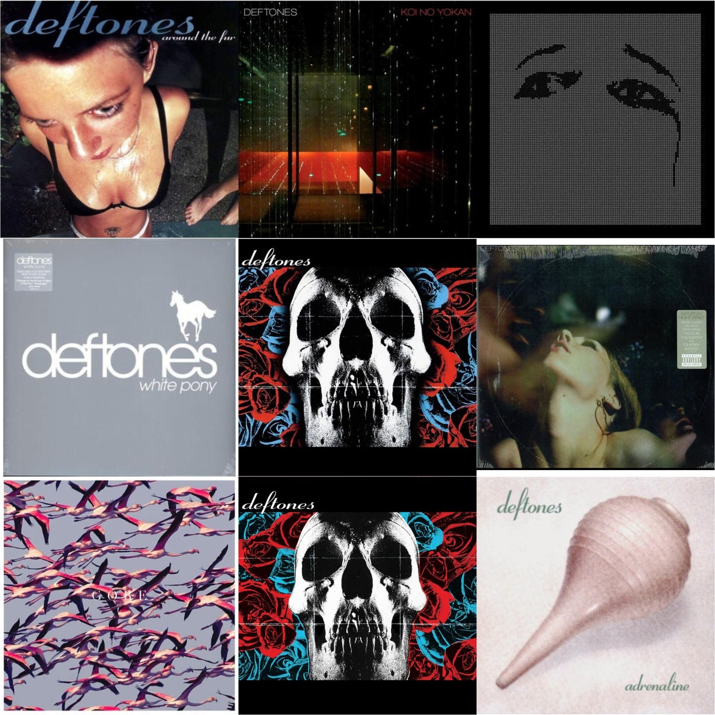 Deftones - Deftones & Deftones (X) (20Th Anniversary/Ruby Red LP Vinyl) & Ohms & Gore (White LP Vinyl) & Koi No Yokan & Saturday Night Wrist & Around The Fur (180G) & Adrenaline & White Pony