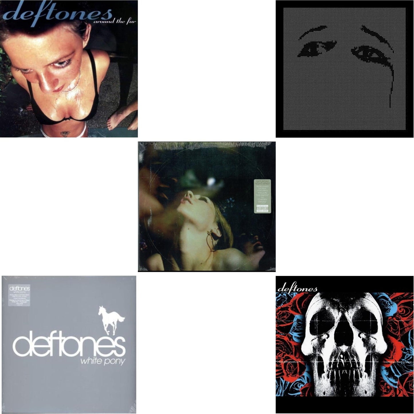 Deftones - Deftones & Ohms & Saturday Night Wrist & Around The Fur (180G) & White Pony - LP Vinyl Bundle