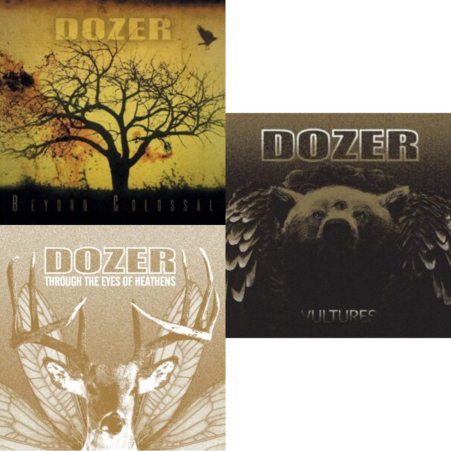 Dozer - Beyond Colossal (Transparent Green LP Vinyl) & Through The Eyes Of Heathens (Quad Orange/Blue LP Vinyl) & Vultures