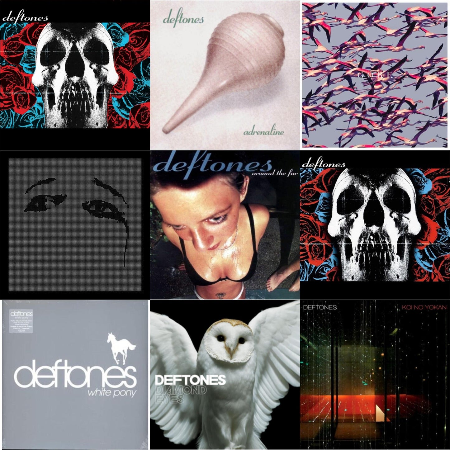 Deftones - Deftones & Deftones (X) (20Th Anniversary/Ruby Red LP Vinyl) & Ohms & Gore (White LP Vinyl) & Koi No Yokan & Around The Fur (180G) & Adrenaline & White Pony & Diamond Eyes