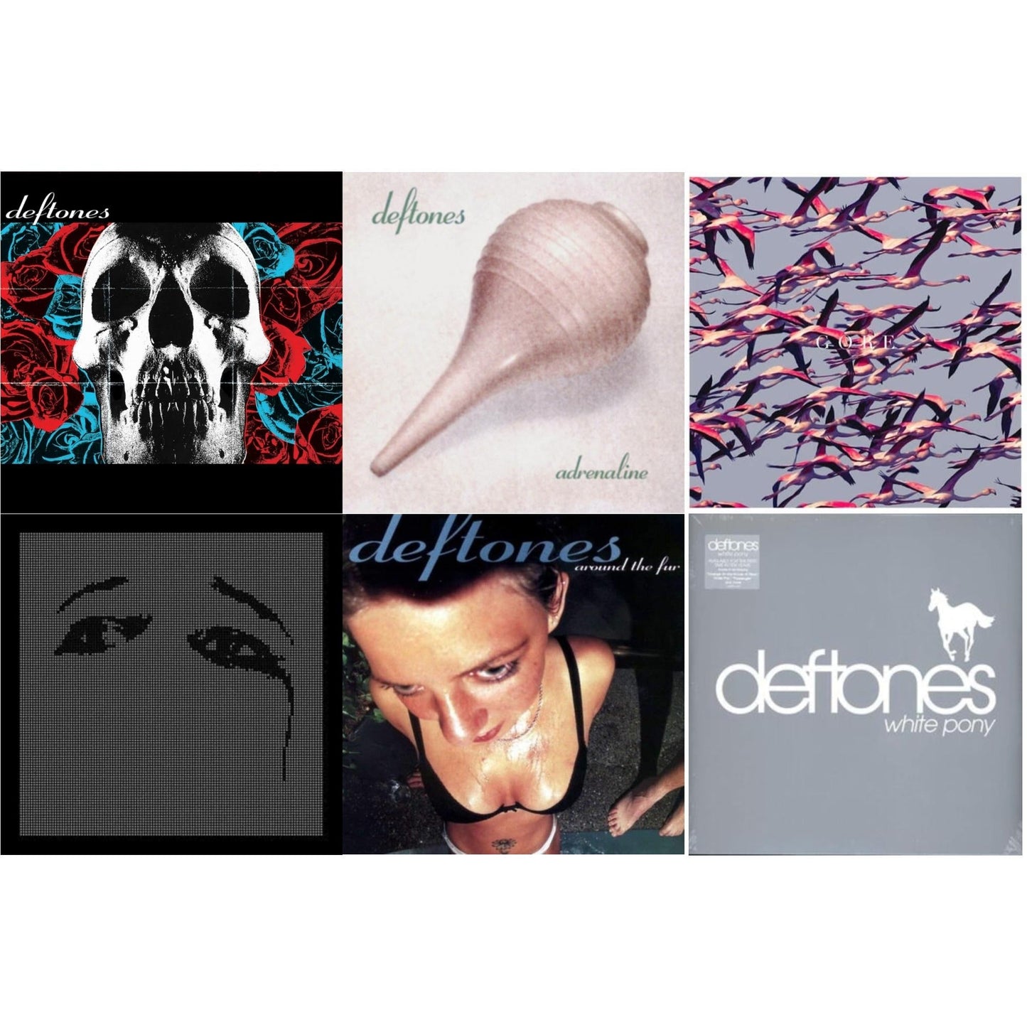 Deftones - Deftones (X) (20Th Anniversary/Ruby Red LP Vinyl) & Ohms & Gore (White LP Vinyl) & Around The Fur (180G) & Adrenaline & White Pony