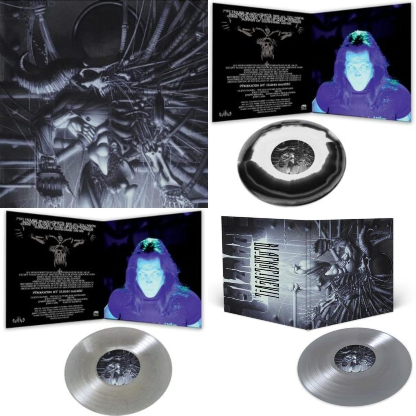 Danzig - Danzig 5: Blackacidevil (Black LP Vinyl) & Danzig 5: Blackacidevil (Black & White Haze LP Vinyl) & Danzig 5: Blackout (Glitter LP Vinyl) & Danzig 5: Blackacidevil (Silver LP Vinyl)